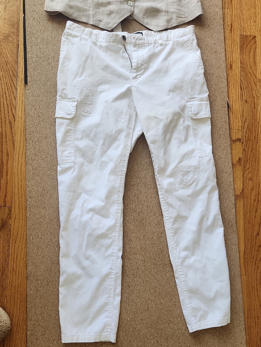 ATM Anthony Thomas Melillo White Cargo Pants